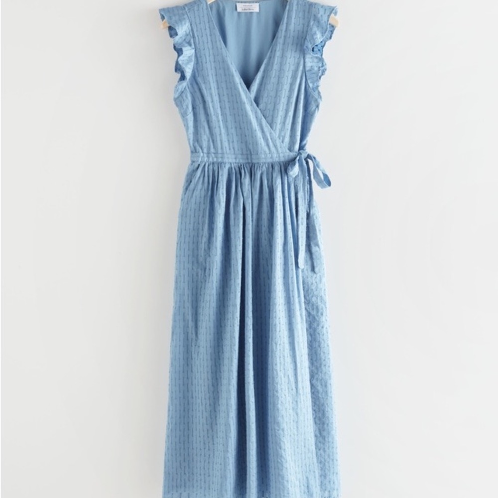 & Other Stories, Ruffled Midi Wrap Dress, Size 40 EU/8 US